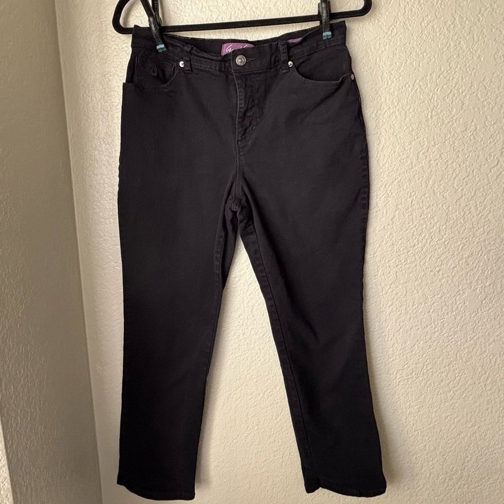 Gloria Vanderbilt Women's Amanda Denim Black Jeans Size 8 - Picture 6 of 12